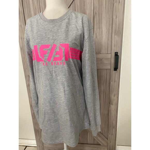 NWOT LF The brand size extra small gray sweatshirt with pink - Picture 3 of 6